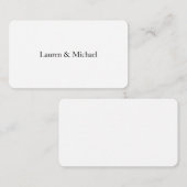 結婚ミニマエレガントリストクラシカル白黒 ノートカード (正面/裏面)