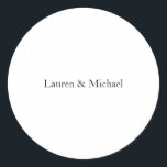 結婚ミニマエレガントリストクラシカル白黒 ラウンドシール<br><div class="desc">このテンプレートは全カスタマイズてのプロフェッショナルの職業に合わせることができる。</div>