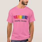 結婚メリット協会Rainbow on Burnout T Tシャツ (正面)