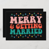 結婚メリーカップルのクリスマス・グルービー 招待状 (正面/裏面)