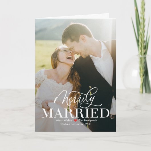 結婚メリー新婚初めてのクリスマスカード シーズンカード (正面)