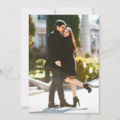 結婚モダンのオーバーレイ後面写真 招待状 (裏面)