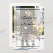 結婚モダンの写真招待状 – オーバーレイ 招待状 (正面/裏面)