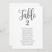 結婚モダンの座席表テーブクラシックル計画 招待状 (正面/裏面)