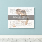 結婚モダンの誓い結婚記念写真 キャンバスプリント (インサイチュ (ウッドフロア))