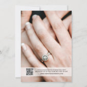 結婚モダンの重ね結婚文字 招待状 (裏面)