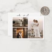 結婚モダンの3枚の写真が集感謝してい ノートカード (正面/裏面インサイチュ)