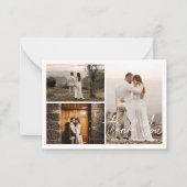 結婚モダンの3枚の写真が集感謝してい ノートカード (正面)