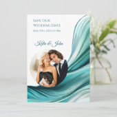 結婚モダンの – Photo-Emerald Green-Save the Date- セーブザデート (スタンド正面)