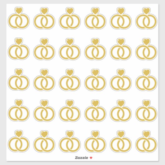 結婚モダンリングや輪キス シール (シート)