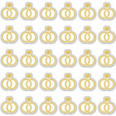 結婚モダンリングや輪キス シール (正面)