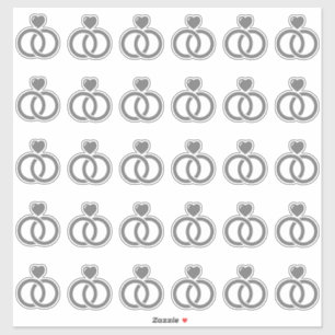 結婚モダンリングや輪キス シール