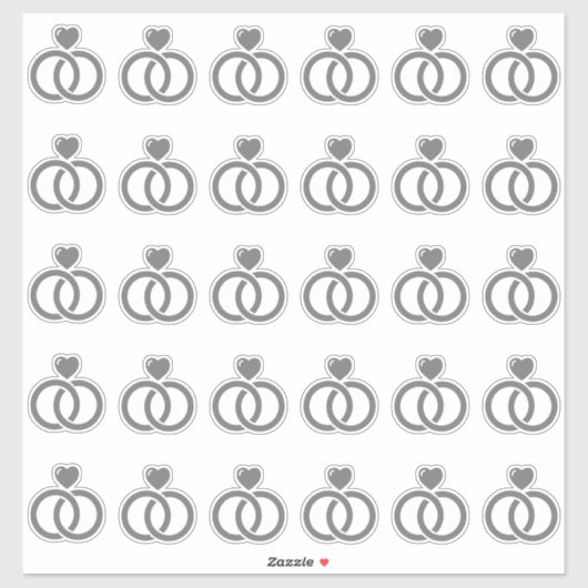 結婚モダンリングや輪キス シール (シート)