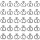 結婚モダンリングや輪キス シール (正面)