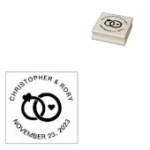 結婚モダンリングや輪シンプルカスタムカップル ラバースタンプ (押印)
