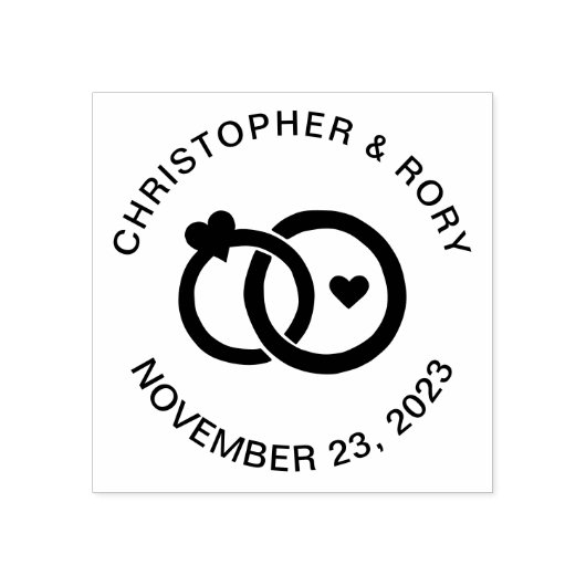 結婚モダンリングや輪シンプルカスタムカップル ラバースタンプ (インプリント)