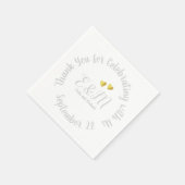 結婚モダンロマンチック スタンダードカクテルナプキン (角)