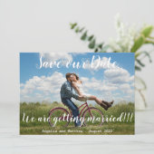 結婚モダン写真を撮る セーブザデート (スタンド正面)