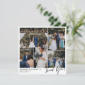 結婚モダン写真コラージュ広場 サンキューカード (スタンド正面)