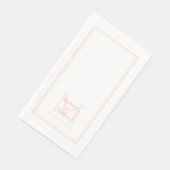 結婚モダン名モノグラムの日ピーチディナー (コーナー)