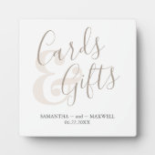 結婚モダン証と贈り物の看板 フォトプラーク (正面)