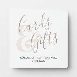 結婚モダン証と贈り物の看板 フォトプラーク