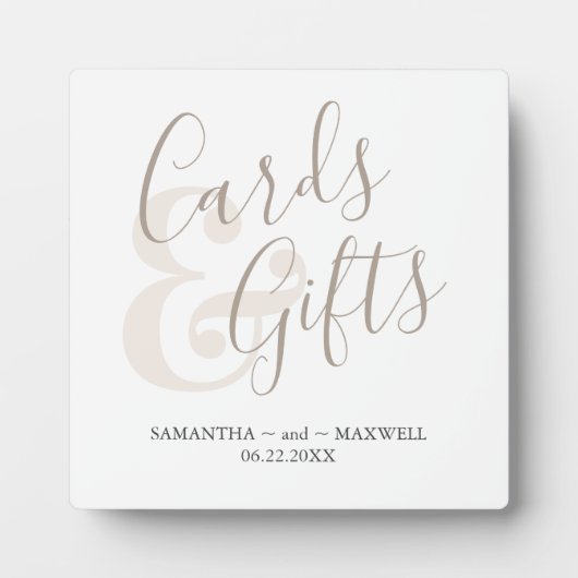 結婚モダン証と贈り物の看板 フォトプラーク (正面)