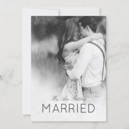 結婚モダン2エレガント枚（白黒） 招待状