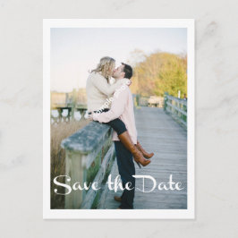 結婚モダン、日付の保存、写真 案内ポストカード