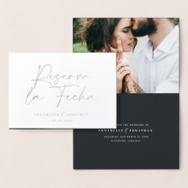 結婚モダンReserva la Fecha黒番1枚 箔カード