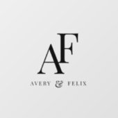 結婚モノグラエレガントムシンプルミニマル ウィンドウサイン (シート)