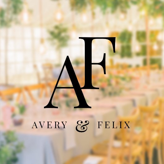 結婚モノグラエレガントムシンプルミニマル ウィンドウサイン