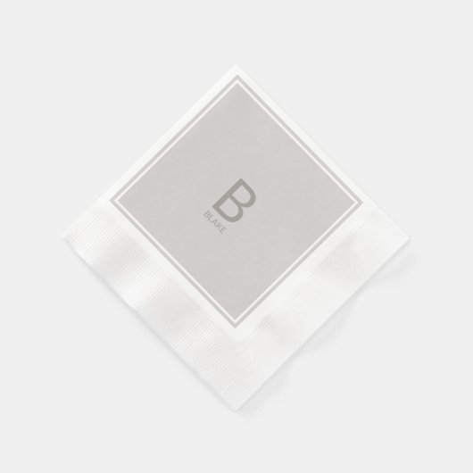 結婚モノグラムのナプキンス 縁ありカクテルナプキン (角)