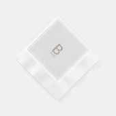 結婚モノグラムのナプキンス 縁ありカクテルナプキン (角)