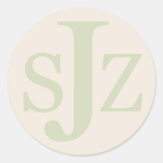 結婚モノグラムのロゴ ラウンドシール