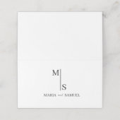 結婚モノグラムエレガントミニマシンプルリスト プレイスカード (外部開封)
