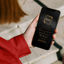 結婚モノグラムエレガントミニマルシンプル金ゴールド