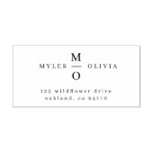 結婚モノグラムエレガント差出人住所 セルフインキングスタンプ (デザイン)