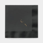 結婚モノグラムパーソナライズされたエレガント金ゴールド 箔ナプキン (正面)