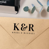 結婚モノグラムモダン結婚式の引き出物 セルフインキングスタンプ