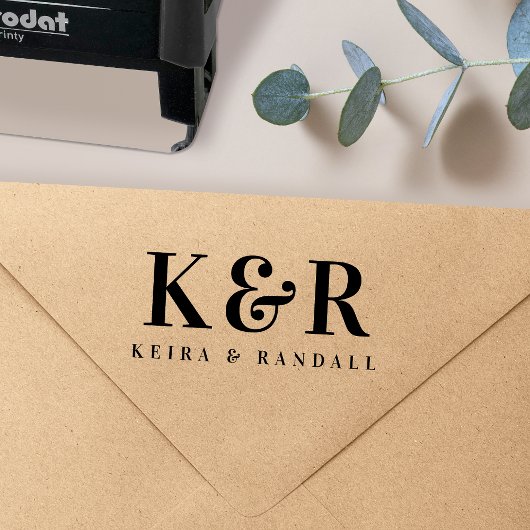 結婚モノグラムモダン結婚式の引き出物 セルフインキングスタンプ