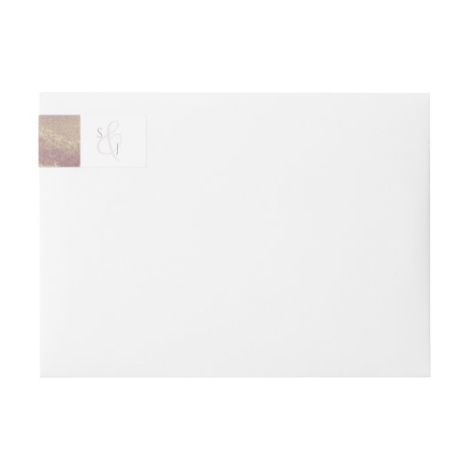 結婚モノグラム差出人住所 ラップアラウンドラベル (正面)