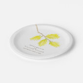 結婚ヤナギの黄色いカチカスタムン紙プレート ペーパープレート (アングル)