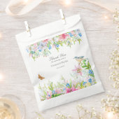 結婚ユリと鳥の水の色結婚の フェイバーバッグ (クリップ留めされた状態)