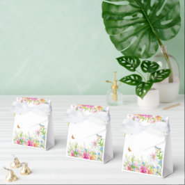 結婚ユリと鳥の水彩色 フェイバーボックス