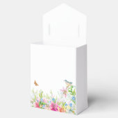 結婚ユリと鳥の水彩色 フェイバーボックス (オープン)