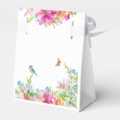 結婚ユリと鳥の水彩色 フェイバーボックス (裏面サイド)