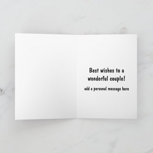 結婚ユーモアのある最高のご夫婦の願い カード (内部)