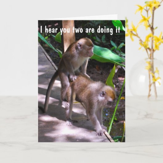 結婚ユーモアのある最高のご夫婦の願い カード (黄色い花)