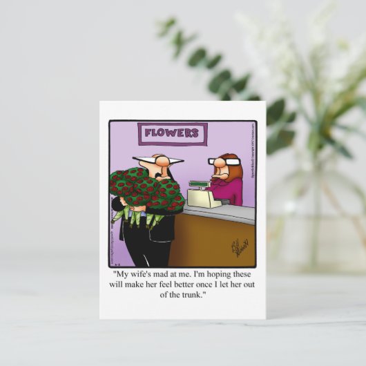 結婚ユーモアのはがき「斑点」 シーズンポストカード (スタンド正面)